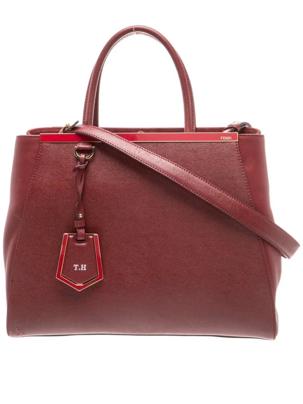 Fendi  2Jours Leather Top-Handle Tote